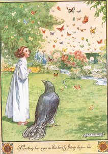 Elle se régale des belles choses devant elle, illustration de 